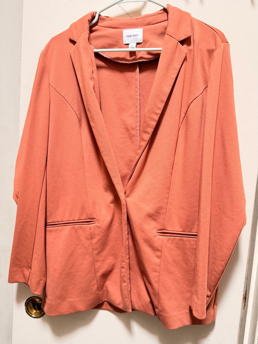 Nine West terracotta-Orange Open Front Blazer